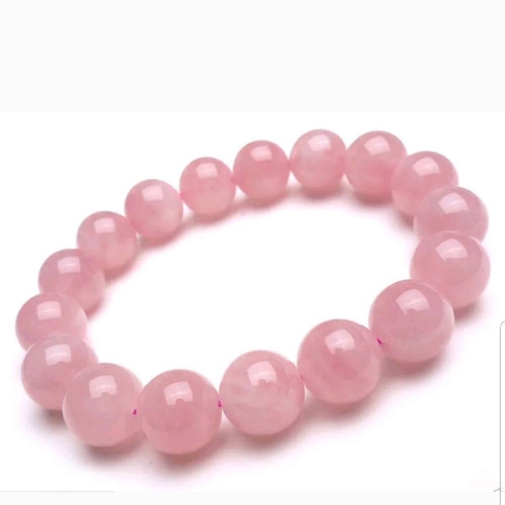 New Natural  Pink Rose Quartz Bead Bracelet8 mm